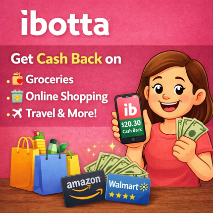 Ibotta cashback app for grocery receipts, retail offers, and shopping rewards
