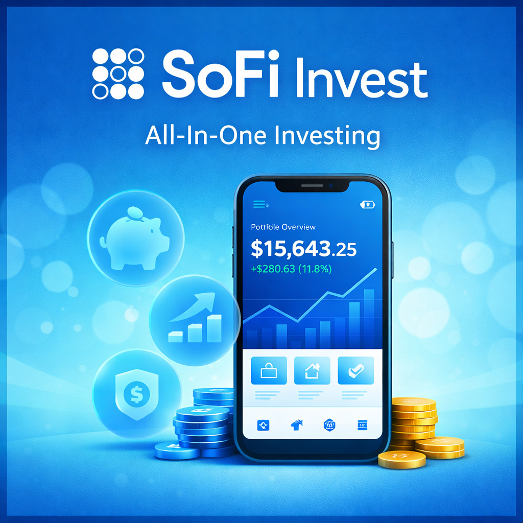 SoFi Invest platform for beginner and all-in-one investing